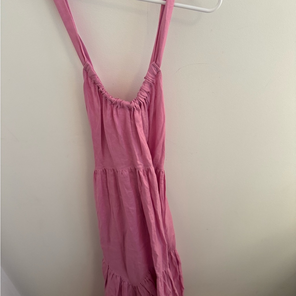 Lee Mathews Pink One Piece Swimsuit Classic Scoop Neck